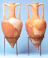 The amphorae from Chios were normally shaped like this, and held all varieties of trade items, from wine, to grain, to oregano-flavored olive oil!