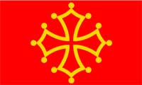 Flag of the region Midi-Pyrenees in France, where Martin Guerre lived in the town of Artigat.