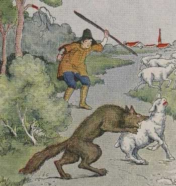Illustration by Milo Winter in 1919, from The Aesop for Children