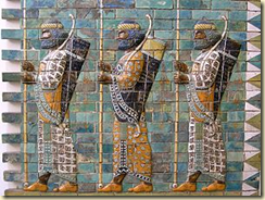 A frieze from 510 BCE depicting Persian Immortals 