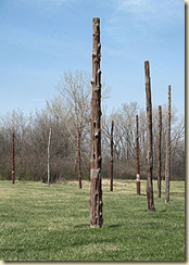 This collection of wooden posts was used in astronomy