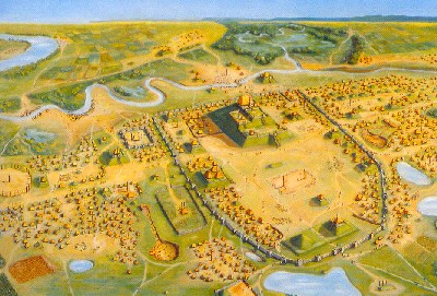 Cahokia, artist's  rendition